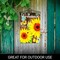 G128 Combo Pack Garden Flag Hanger 14IN & Garden Flag Welcome Sunflowers and Butterflies 12x18IN Printed Double Sided Blockout Fabric